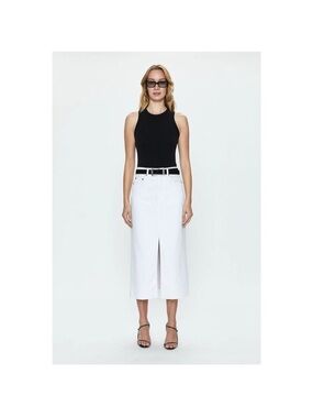 Pistola Alice White Denim Midi Skirt Size 24